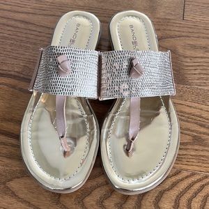 Bandolino sandals - size 6 - unique blush color with snake skin look strap